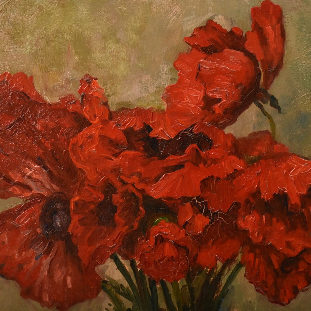 QF785 8a antique floral painting flower oil still life